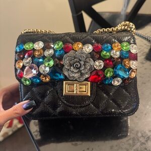 Quilted Rhinestone Bag